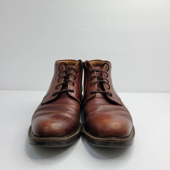 Johnston & Murphy Red Pebble Leather Chukka Boots Men's Brown 20-3420 US Size 9M - Picture 4 of 8